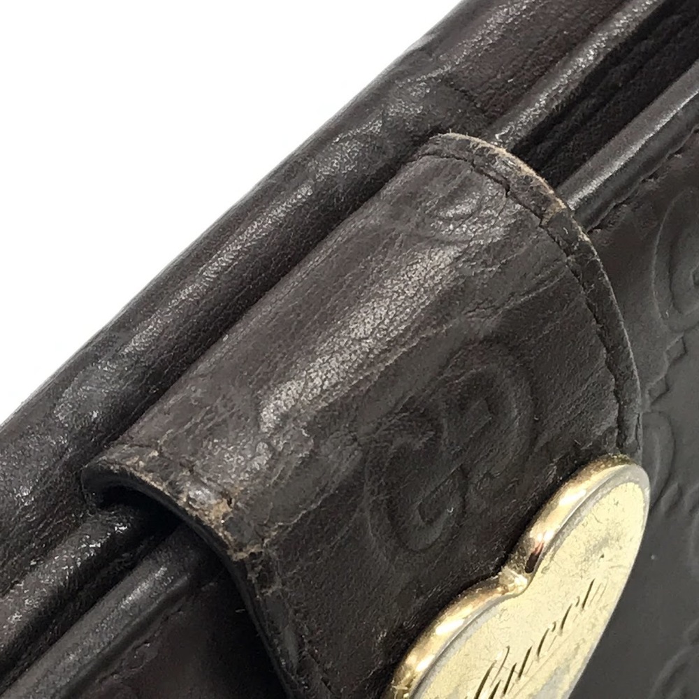 GUCCI Guccissima Bi fold Long Wallet Brown - Picture 11 of 12
